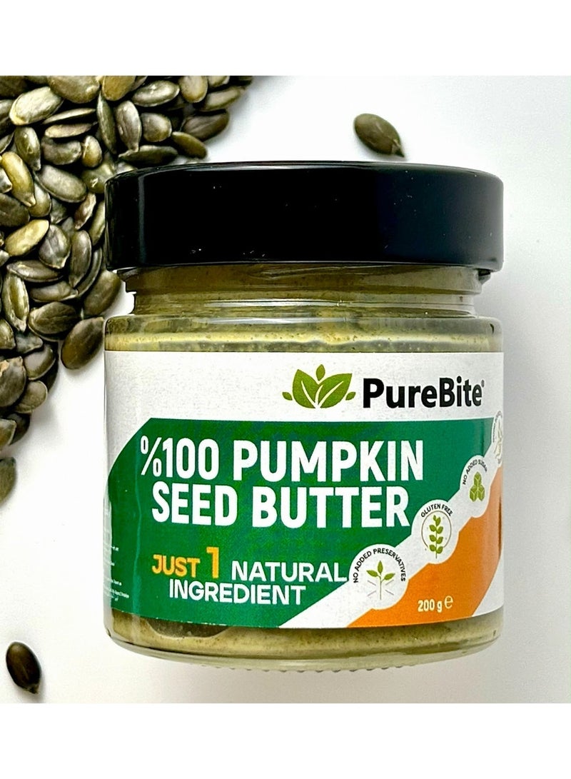 PURE BITE %100 Natural Pure Pumpkin Seed Butter, Sugar Free, Gluten Free, High in Protein-200 gr & %100 Natural Almond, Coconut, Peanut Butter. Gluten Free, Sugar Free, No Preservatives – 200 gr Bundle - Image 3